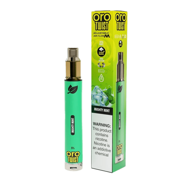 Oro Twist Tank Disposable Vape - Mighty Mint