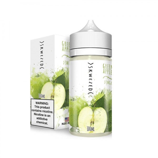 Skwezed Green Apple 100ml Vape Juice - 0mg