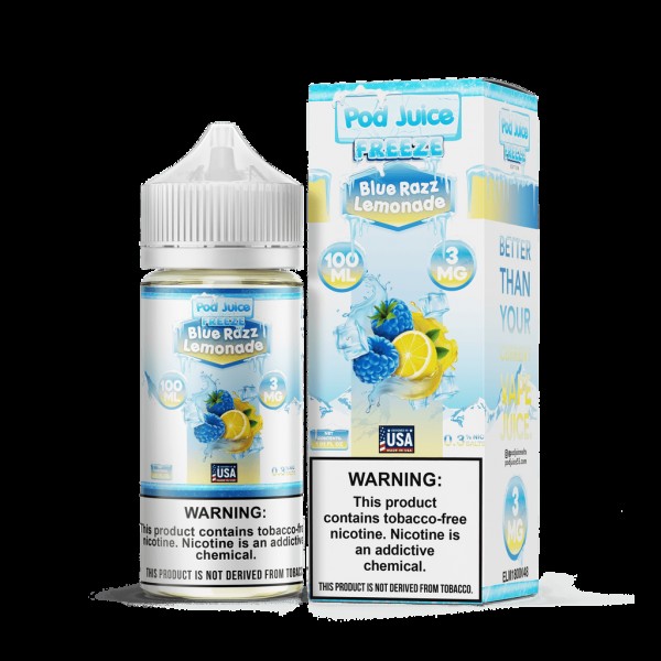 Pod Juice Freeze Blue Razz Lemonade TF 100ml Vape Juice