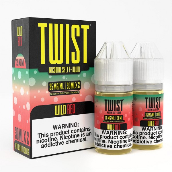 Wild Red 2x 30ml Nic Salt Vape Juice - Twist E-Liquids