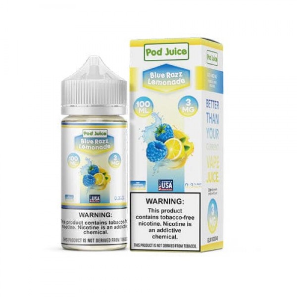 Pod Juice Blue Razz Lemonade TF 100ml Vape Juice