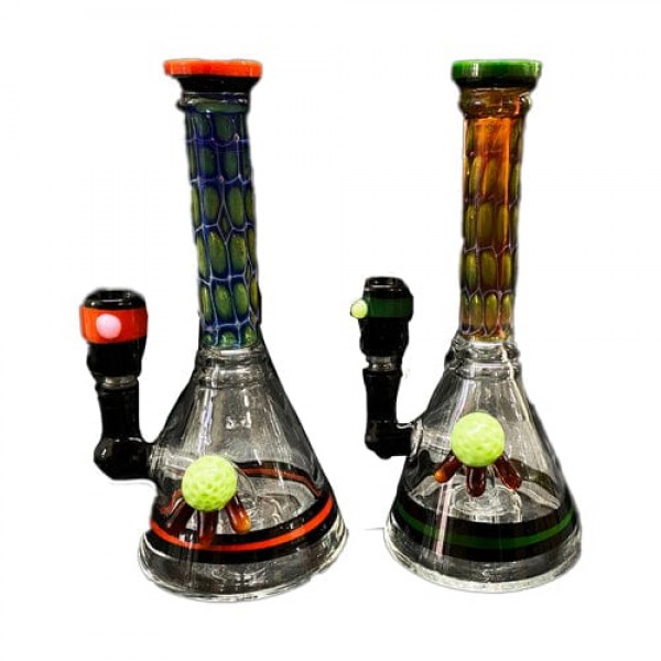 8.5" Fumed Handmade Glass Bong w/ Mini Showerhead Perc