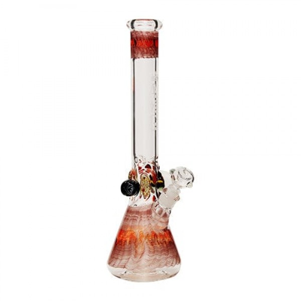 AMG 18" Glass Beaker Bong w/ Accents (7mm Thick)