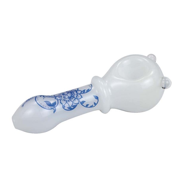 Blue & White Porcelain Styled Hand Pipe