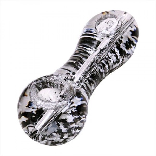 Glitter Snow Globe Glass Hand Pipe