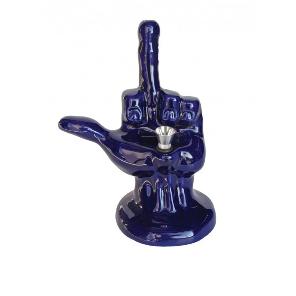 JM Waterpipes Ceramic Middle Finger Bong