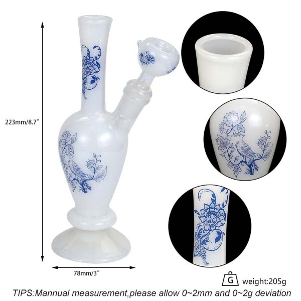 Blue & White Porcelain Styled Vase Bong